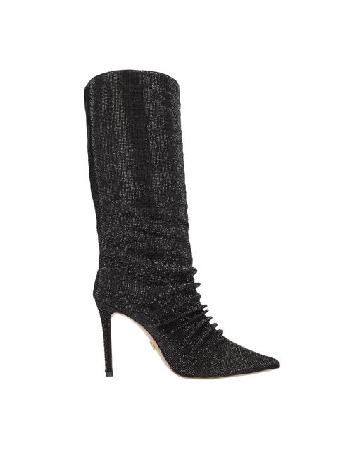 Stivali in tessuto e strass LOLA CRUZ | 314B00BKNERO